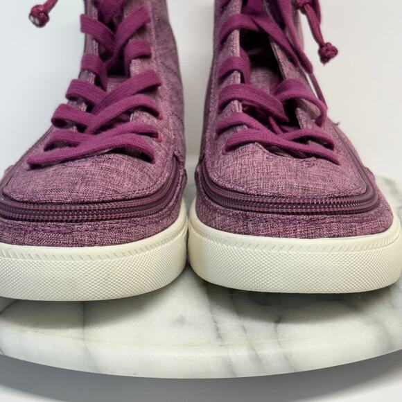 Billy High Top Shoes Woman's 6.5 Purple Zip Special Needs Comfort Zip Support - Picture 3 of 11